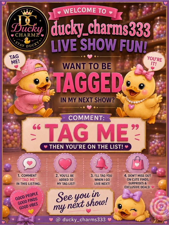 DUCKY_CHARMS333 Accessories - 🐥🍓𝐓𝐀𝐆 𝐋𝐈𝐒𝐓 | Join my VIP DuckyCharms333 Live Show Tag List 🐥